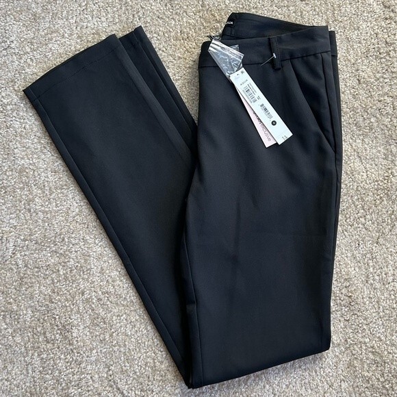 Aqua Classic Black  Mid Rise Slim Fit Trousers Size Small - Picture 4 of 4